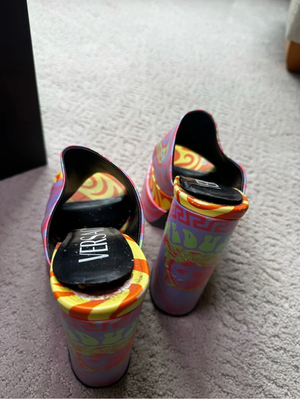 Versace Music Medusa Swirl Platform Mules - Picture 12 of 12